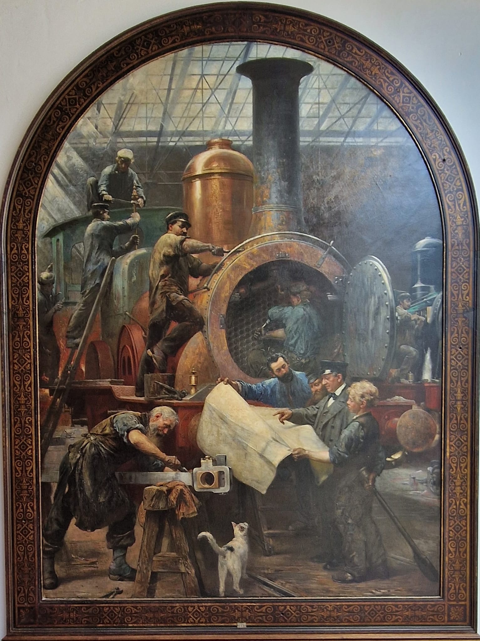 Assemblage d'une Locomotive, Paul Meyerheim, 1873"